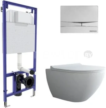 Унитаз подвесной Berges Wasserhaus Puma Rimless + Toma Slim SO + Novum525 + F3 043269