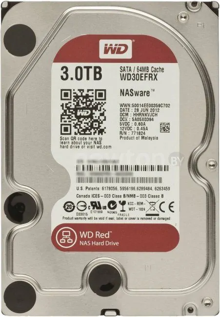 Жесткий диск WD Red Plus 3TB WD30EFRX