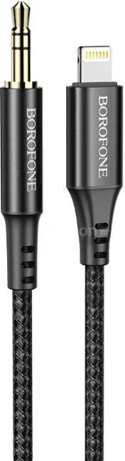 Кабель Borofone BL7 Lightning - 3.5 Jack (1 м, черный)