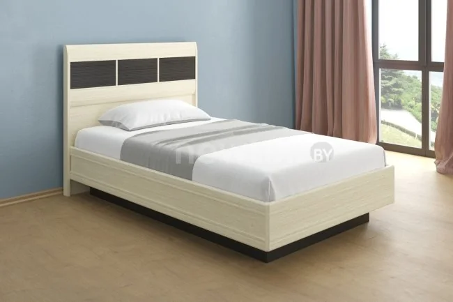 Кровать Лером Дольче Нотте КР-1801-БД-К 120x200 (дуб беленый/комбинированный)