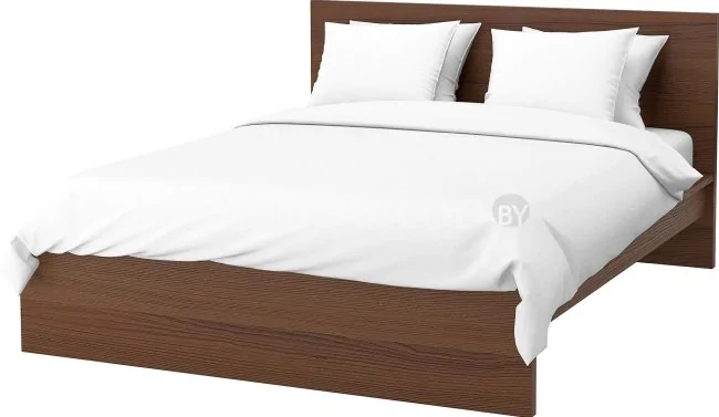 Кровать Ikea Мальм 200x180 (коричневый/ясеневый шпон, Лурой) 592.109.06