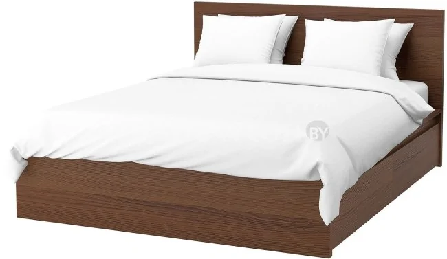 Кровать Ikea Мальм 200x160 (2 ящика, коричневый, без основания) 492.108.98
