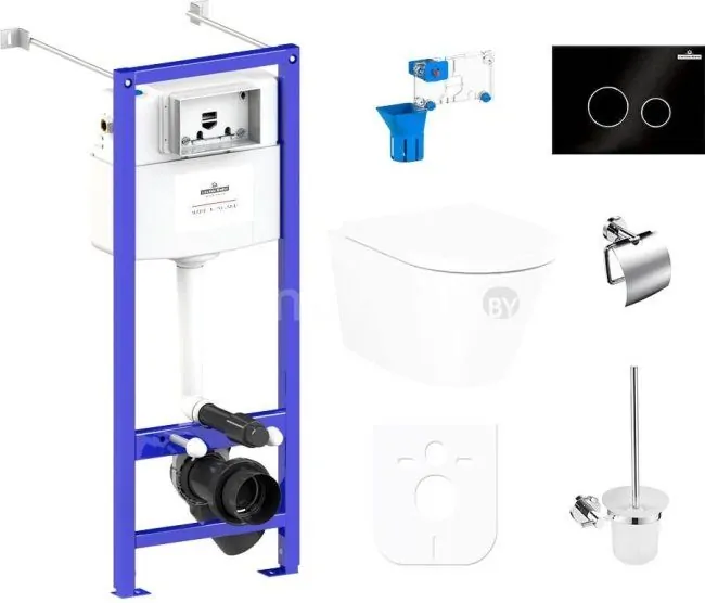 Унитаз Lavinia Boho Relfix Biore Rimless 9 в 1 97020168 (черное стекло)