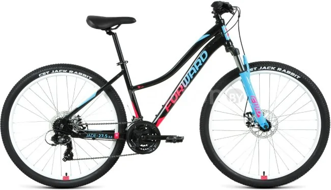 Велосипед Forward Jade 27.5 2.0 D 2022 (черный/розовый)