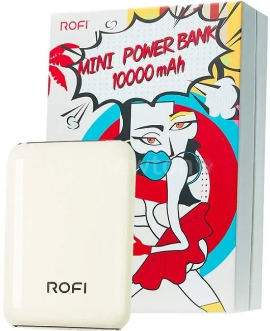 Портативное зарядное устройство Rofi Mini Series 10000 (белый)