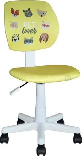 Компьютерное кресло Stool Group Лоло Pet Lover (желтый/ластик белый)