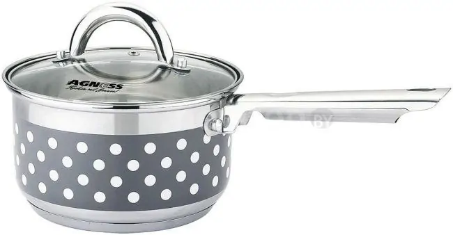 Кастрюля с длинной ручкой Agness Горошек 937-716