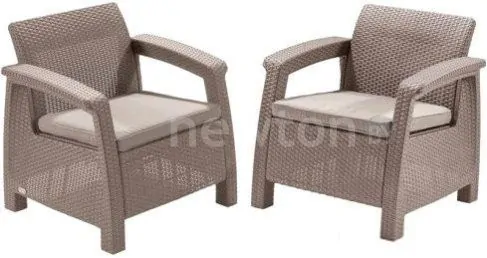 Набор садовой мебели Keter Corfu II Duo 227643 (капучино)