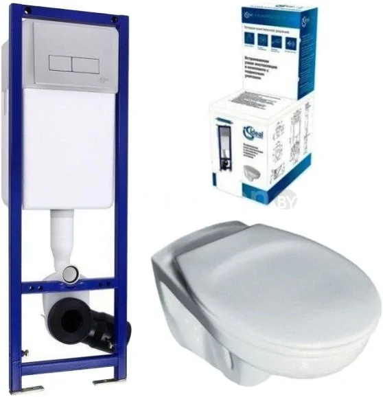 Унитаз Ideal Standard W740601 с крышкой W303001 + инсталляция W3710AA [W770101]