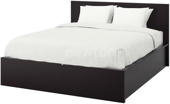 Кровать Ikea Мальм 200x160 (2 ящика, черно-коричневый, Лонсет) 092.109.99