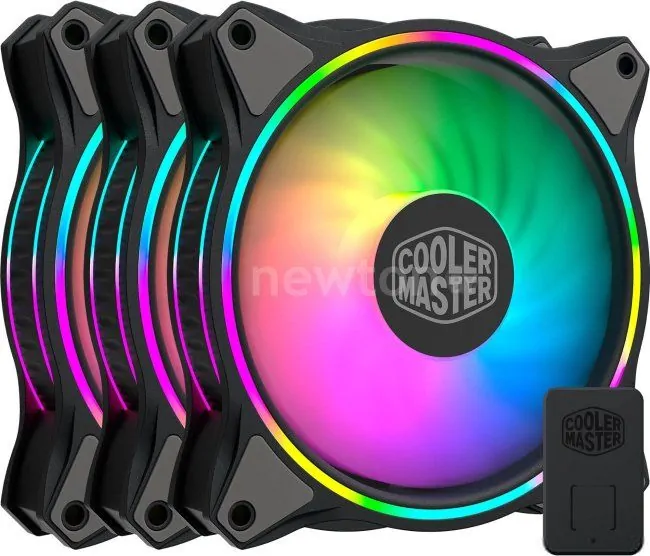 Комплект вентиляторов для корпуса с контроллером Cooler Master MasterFan MF120 Halo 3in1 MFL-B2DN-183PA-R1