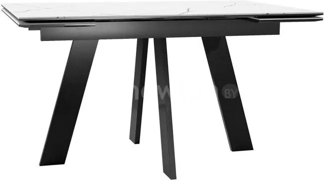 Кухонный стол DikLine SKM140 Black (мрамор сноу)