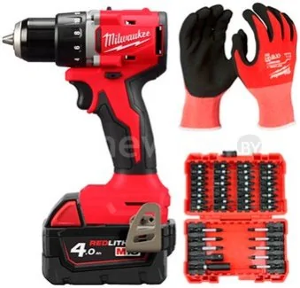 Ударная дрель-шуруповерт Milwaukee M18 BLDDRC-402C 4933492834P1742F (с 2-мя АКБ, кейс)