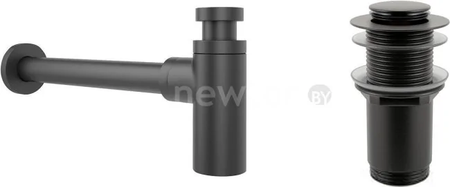 Сифон Wellsee Drainage System 182105002 (сифон, донный клапан, матовый черный)