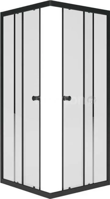 Душевой уголок Метакам Universal Black 90x90 KKS_013568 (прозрачное стекло)