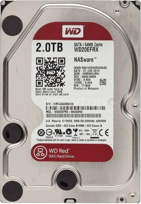 Жесткий диск WD Red Plus 2TB WD20EFRX