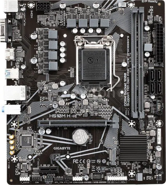 Материнская плата Gigabyte H510M H (rev. 1.7)