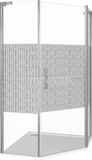 Душевой уголок Good Door Fantasy PNT 100x100 (прозрачное с рисунком/хром)