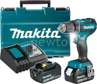 Дрель-шуруповерт Makita DDF485RFE (с 2-мя АКБ, кейс)