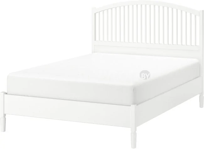 Кровать Ikea Тисседаль 200x160 (белый, основание Лонсет) 592.111.66