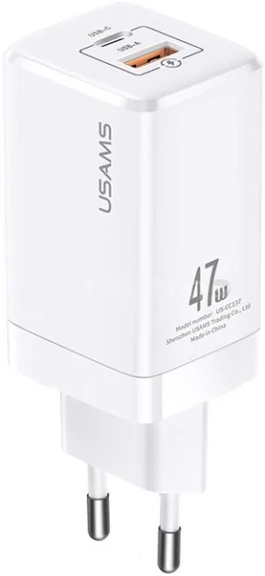 Сетевое зарядное Usams US-CC137 T41 (белый)