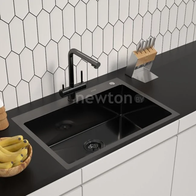 Кухонная мойка ARFEKA ECO AR 700*500 BLACK PVD NANO