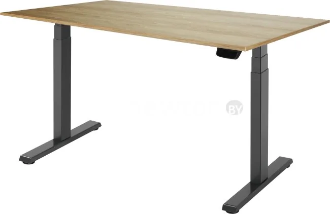Стол для работы стоя ErgoSmart Ergo Desk Pro 1380x800x18 мм (дуб натуральный/черный)