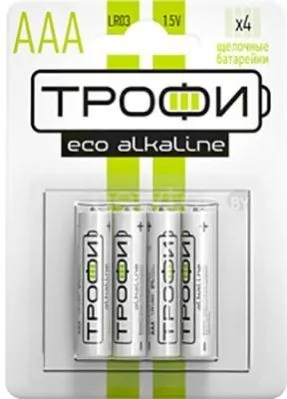 Батарейки Трофи AAA 4 шт. LR03-4BL ECO