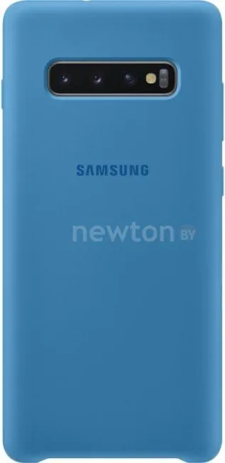 Чехол Samsung Silicone Cover для Samsung Galaxy S10 Plus (голубой)