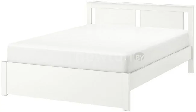 Кровать Ikea Сонгесанд 200x160 (белый, основание Лонсет) 092.412.98