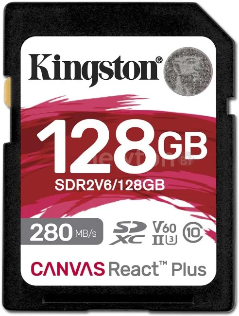 Карта памяти Kingston Canvas React Plus SDXC 128GB SDR2V6/128GB