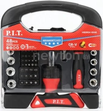 Набор отвертка с битами и головками P.I.T. Advance HSDR04-0048 (48 предметов)