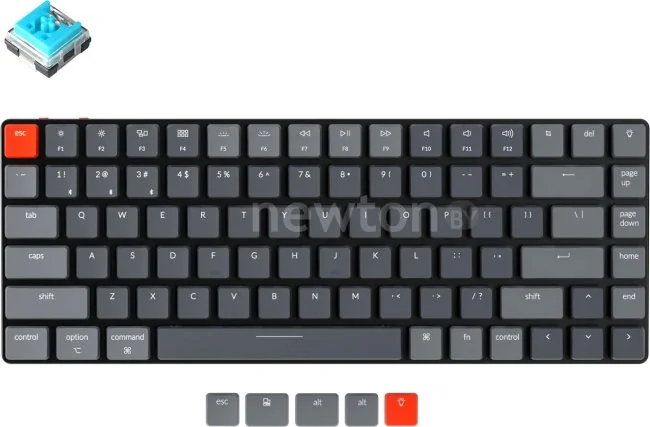 Клавиатура Keychron K3 V2 RGB K3-E2 (Keychron Low Profile Optical Blue, нет кириллицы)