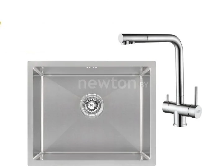 Кухонная мойка ARFEKA ECO AR 550*450 + cмеситель GEMINIA SATIN