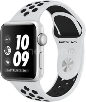 Умные часы Apple Watch Nike+ 38 мм (серебристый алюминий/чистая платина, черный)
