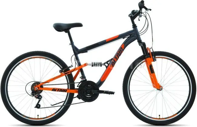Велосипед Altair MTB FS 26 1.0 р.16 2020 (серый/оранжевый)
