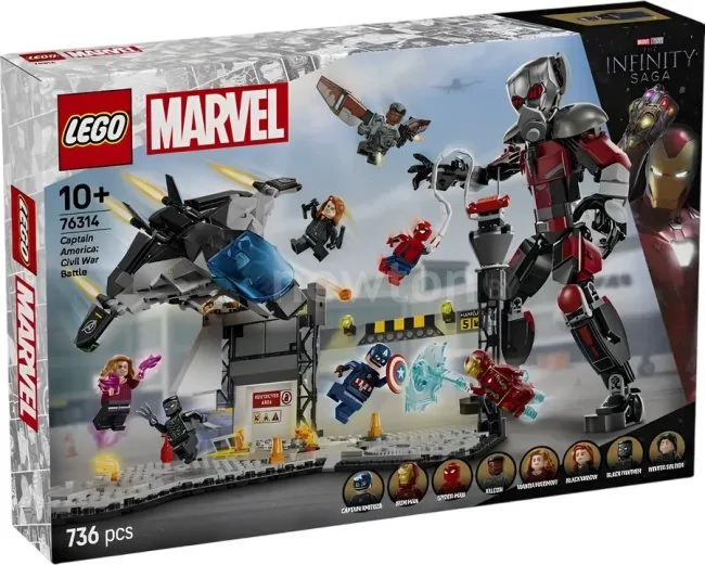 Конструктор LEGO 76314 Капитан Америка: Битва во время гражданской войны