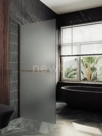 Душевая стенка MaybahGlass 69x195 MGD-725-2ш (сатин стекло/бронза)