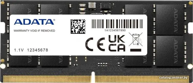Оперативная память ADATA 16ГБ DDR5 SODIMM 5600 МГц AD5S560016G-B
