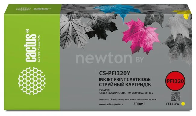 Картридж CACTUS CS-PFI320Y (аналог Canon PFI320Y)