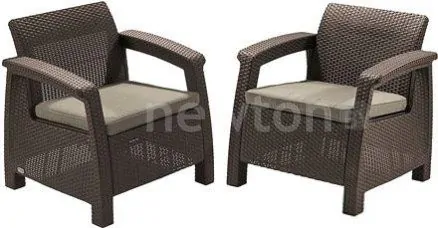 Набор садовой мебели Keter Corfu Duo Set (коричневый) [17197993]