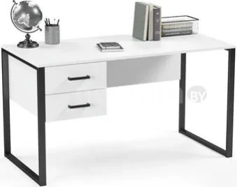 Стол Soma Slava 135x66 (белый/черный)