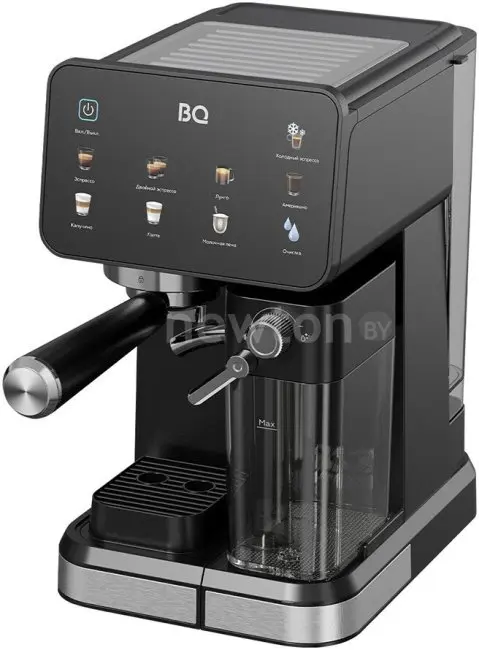 Рожковая кофеварка BQ ECM1089A (черный/серебристый)