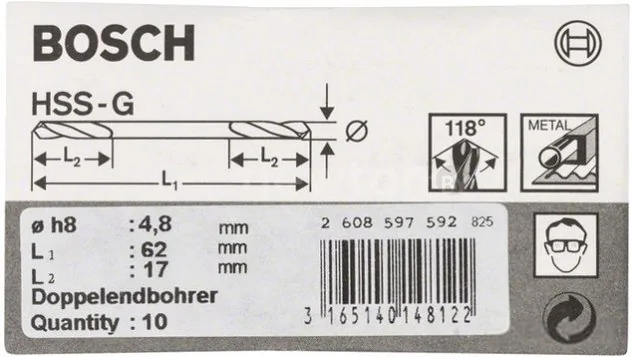 Набор оснастки Bosch 2608597592 (10 предметов)