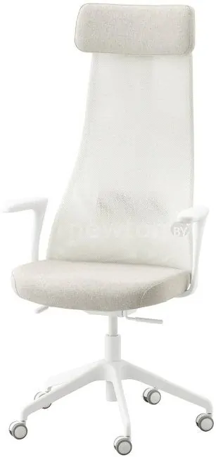 Кресло Ikea Эрвфьеллет 693.047.06 (гуннаред бежевый/белый)