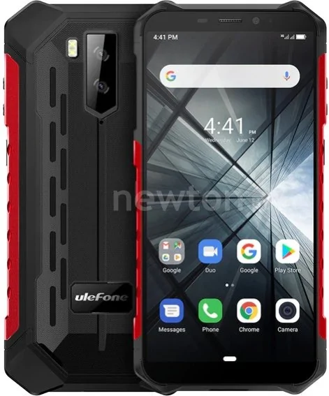 Телефон Ulefone Armor X3 (черный/красный)
