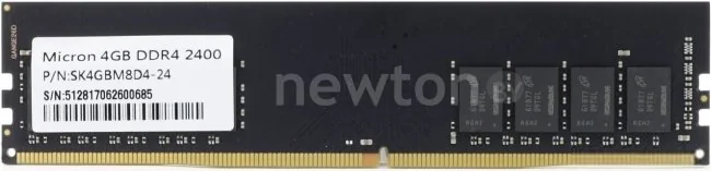 Оперативная память Micron 4GB DDR4 PC4-19200 SK4GBM8D4-24