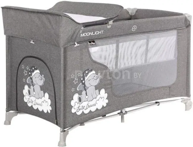 Манеж-кровать Lorelli Moonlight 2 Layers 2020 (grey luxe)