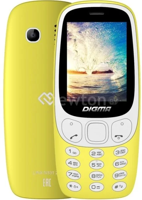 Телефон Digma Linx N331 2G (желтый)
