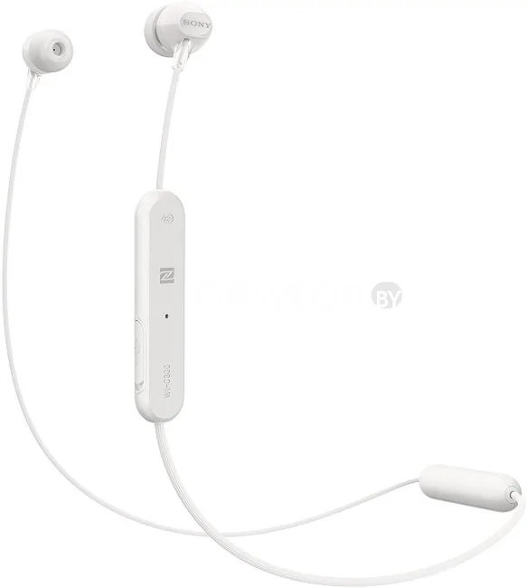 Наушники с микрофоном Sony WI-C300 (белый)